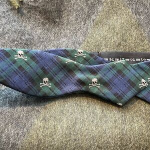 Ralph Lauren Scull and Bones Plaid Bow Tie